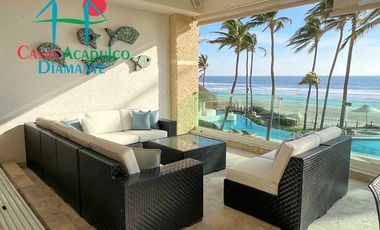 Lujoso departamento de playa con vista al mar