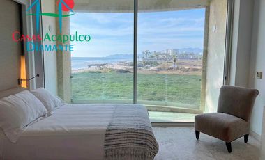 Lujoso departamento de playa con vista al mar