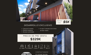 ¡Ultimas Casas en Pre-venta! a 1 min de la col. Gabilondo, Perch by Cosarq
