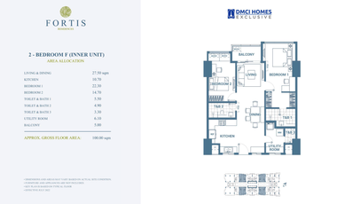 Fortis Residences DMCI Exclusive Makat City Spacious Flat 152 sqm