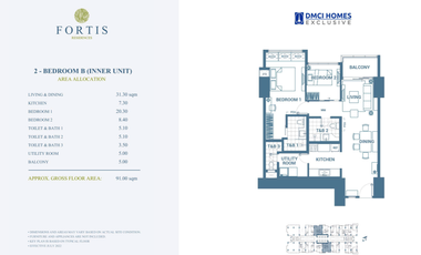 Fortis Residences DMCI Exclusive Makat City Spacious Flat 152 sqm