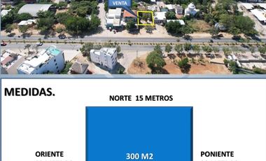 Se vende un terreno colindante con carretera federal, en playa zicatela, Pto. Esc.Oax.