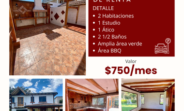 HERMOSA CASA RUSTICA DE RENTA EN TUMBACO SECTOR COLLAQUI