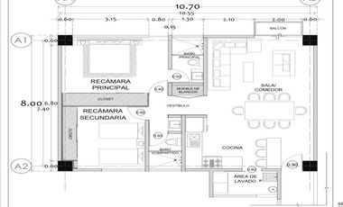 Departamento 201 ubicado en Col. Nueva Aurora Popular , Puebla, Puebla.