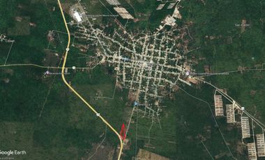 Terreno comercial en carretera de entrada a Acanceh