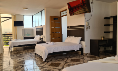 Este moderno hotel con amplio local comercial en el primer piso más sótano, cerca del aeropuerto, es una 'mina de oro' sin explotar.