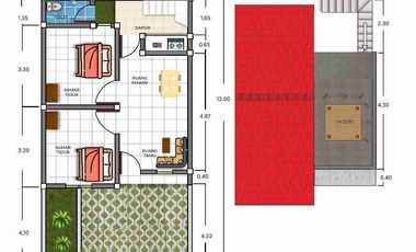 Minimalist House Price 300 Million IDR in Tabanan near Yeh Gangga Beach and Tanah Lot, Canggu