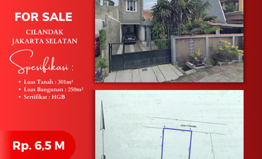 Dijual Cepat! Rumah 2 Lantai Strategis di Cilandak Jakarta Selatan (LT 301 m² Rp6,5 M)