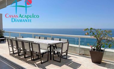 Departamento en venta con terraza y vista al mar.