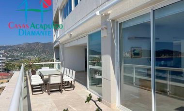 Departamento en venta con terraza y vista al mar.