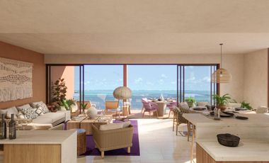 DEPARTAMENTO DE 3 HABITACIONES FRENTE AL MAR EN COSTA MUJERES GYM/SPA/ALBERCA
