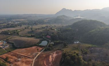Land for sale with mountain view, good atmosphere, Doi Hang, Chiang Rai Special price land, suitable for investment and business