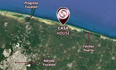 Casa frente al mar con alberca privada en venta, San Benito, Yucatán