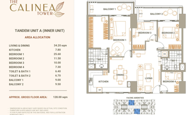 3BR Condo Near SM Grand central Calinea DMCI Homes