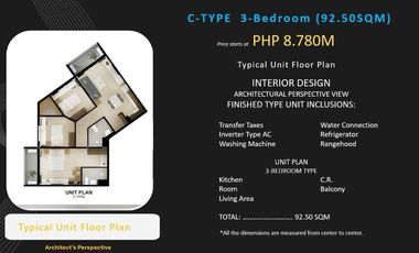 3BR CONDO IN LAPU LAPU WITH FREE APPLIANCES