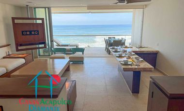 Depto frente al mar, con terraza y 4 recámaras