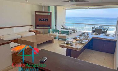 Depto frente al mar, con terraza y 4 recámaras