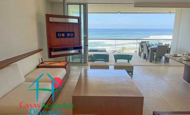 Depto frente al mar, con terraza y 4 recámaras