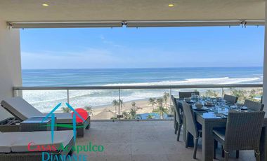 Depto frente al mar, con terraza y 4 recámaras