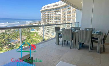 Depto frente al mar, con terraza y 4 recámaras