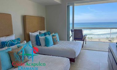Depto frente al mar, con terraza y 4 recámaras