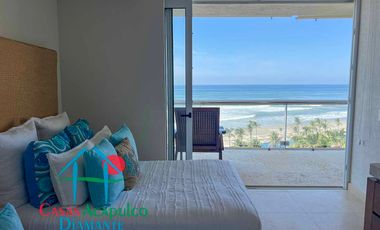 Depto frente al mar, con terraza y 4 recámaras