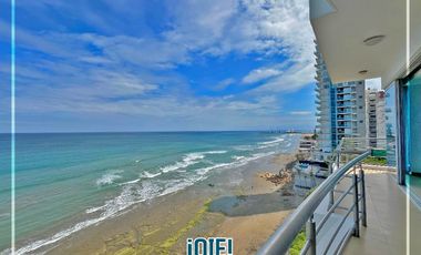 En venta: Dpto. en primera línea al Mar, Edificio Las Olas, Manta