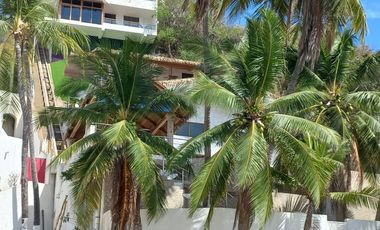 CASA DE PLAYA, AMUEBLADA, EN VENTA, PENINSULA DE SANTIAGO, MANZANILLO, COL.