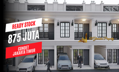 RUMAH 2 LANTAI PLUS ROOFTOP 3KT 875 JUTA SHM CONDET KRAMAT JATI JAKARTA TIMUR