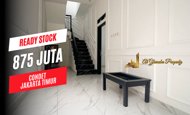 RUMAH 2 LANTAI PLUS ROOFTOP 3KT 875 JUTA SHM CONDET KRAMAT JATI JAKARTA TIMUR