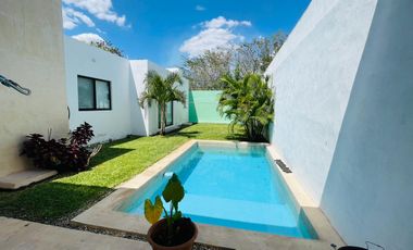 CASA AMUEBLADA EN RENTA EN MÉRIDA, PRIVADA ZELENA CONKAL
