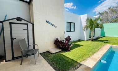CASA AMUEBLADA EN RENTA EN MÉRIDA, PRIVADA ZELENA CONKAL