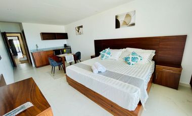 Estudio en venta con vista al mar, amueblado en Puerto Morelos