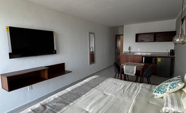 Estudio en venta con vista al mar, amueblado en Puerto Morelos