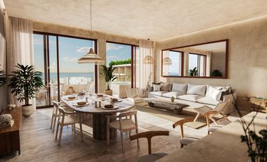 Departamento en Venta Frente al Mar en Puerto Morelos con jacuzzi privado!