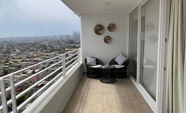 Costa Montemar, Vista, AMOBLADO, 2 dormitorios, terraza, estacionamiento