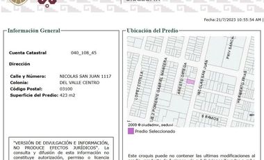 DEPARTAMENTO EN VENTA, COLONIA DEL VALLE, CDMX