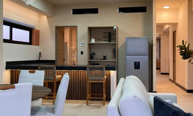Departamento equipado en venta en Playa Chicxulub con vista y acceso a la playa