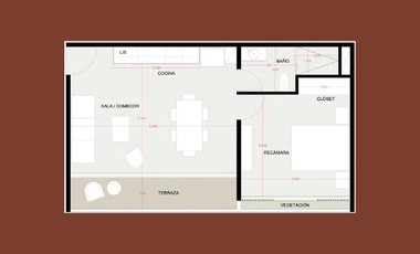 Departamento en VENTA en TEMOZÓN Norte con balcón.