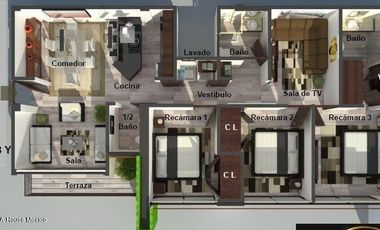 Venta de departamento en Tequisquiapan de 3 recamaras y amenidades
