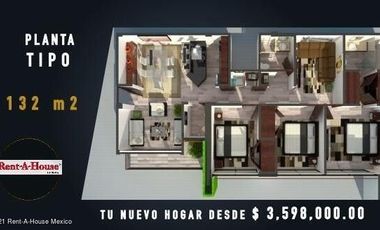 Venta de departamento en Tequisquiapan de 3 recamaras y amenidades
