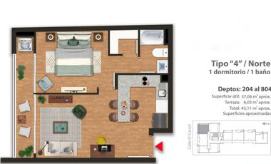 Arriendo Depto. 1D y 1B con estacionamiento,  Centro De Rancagua