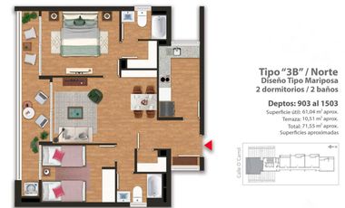Depto. Estilo Mariposa Con Estacionamiento, Rancagua Centro