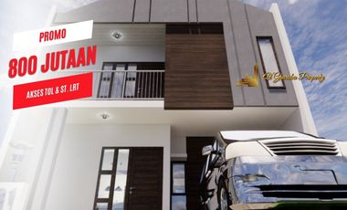RUMAH CLUSTER MUSLIM 2 LANTAI 800 JUTA-AN AKSES TOL, LRT, KRL BEKASI TIMUR