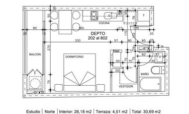 Arriendo depto. tipo estudio, Centro de Rancagua
