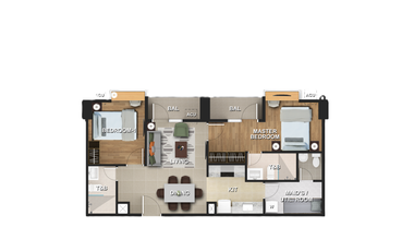 2 Bedroom Condo For Sale in 9 Central Park, Northwin Global City, Marilao Bulacan City