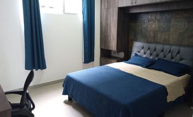 Suite amueblada de alquiler en Kennedy Norte, 1 parqueo, piscina y BBQ.