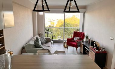 Alquilo Departamento Amoblado 54 m2 Vista Externa 2 Dormitorios Cochera y Áreas Comunes en Barranco