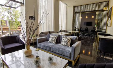 Departamento amueblado en Torre Boudica, Angelópolis – 2 recámaras, amenidades premium