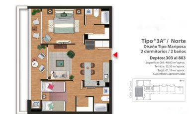 Arriendo Deptos. Nuevos 2D y 2B con estacionamiento, Centro De Rancagua